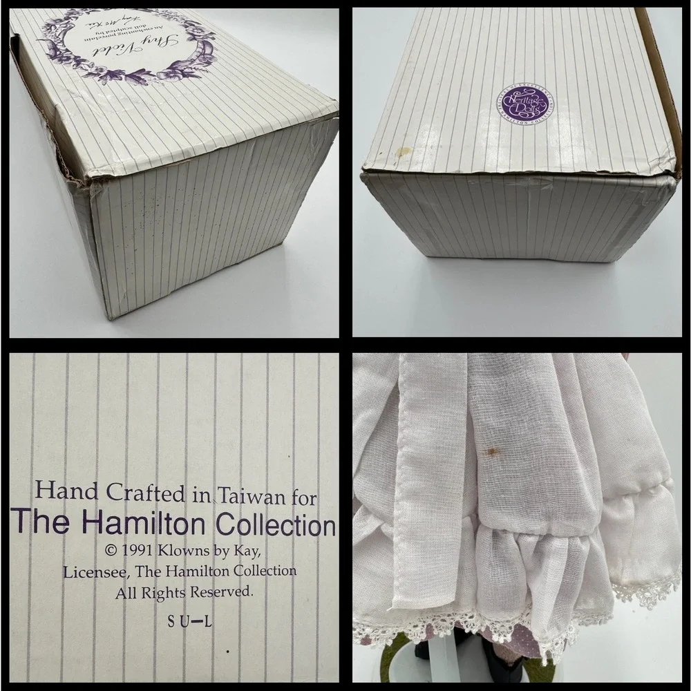 Vintage Kay McKee Shy Violet Porcelain Doll Hamilton Collection 1991 w/ Box Auth